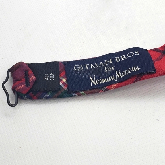 GITMAN BROS for Neiman Marcus -plaid bow tie - 100% silk - Picture 5 of 6